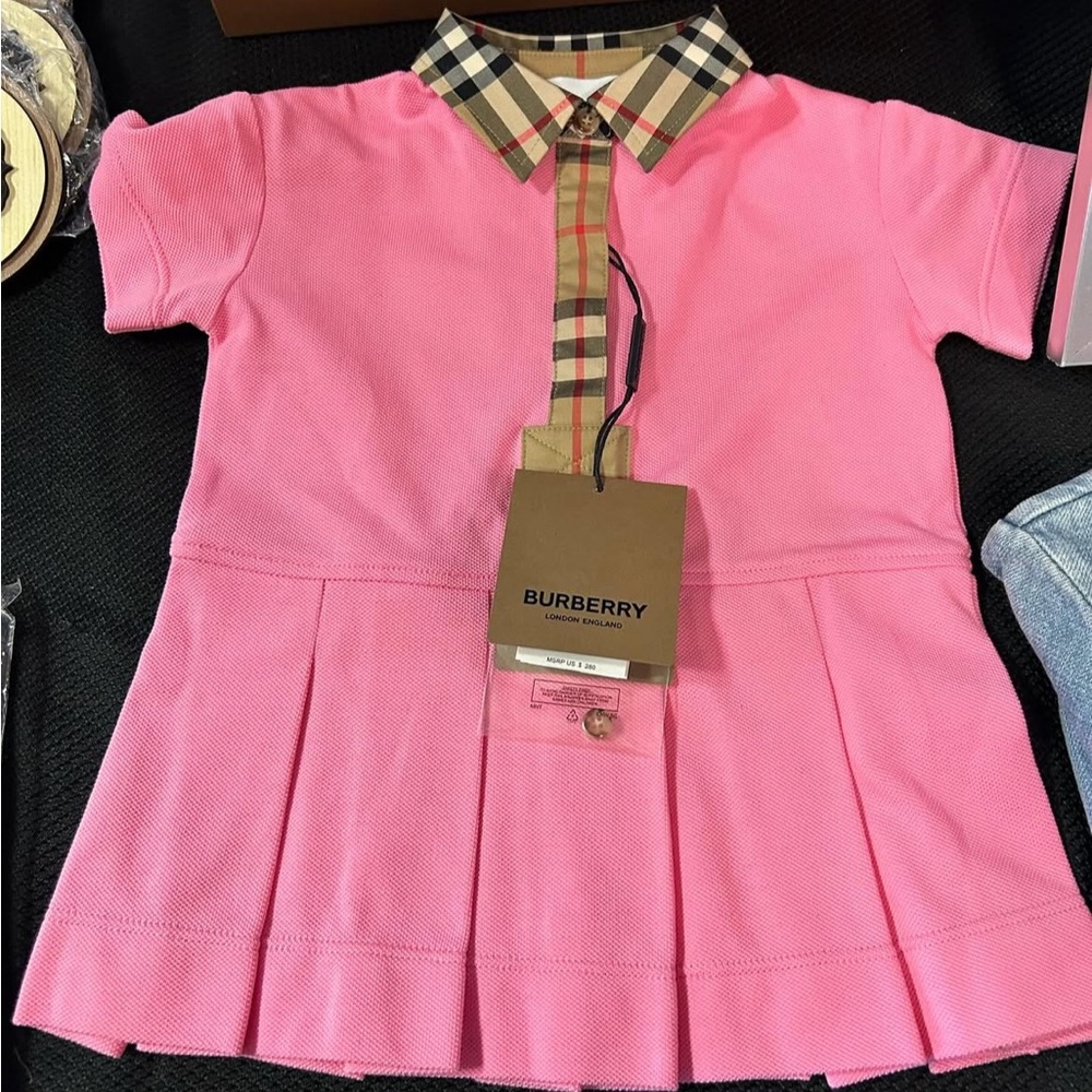 Authentic Burberry baby dress size 6 months